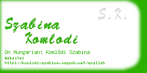 szabina komlodi business card